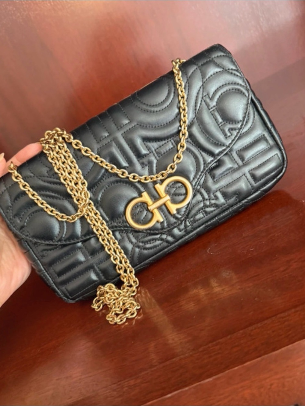 Salvatore Ferragamo Gancini Quilted Bag
